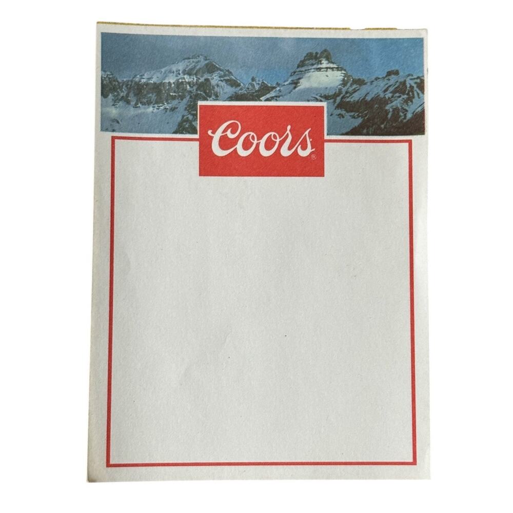 VTG 1982 Coors Beer Magnetic‎ Notepad Desk Pad Promo Advertising READ Incomplete
